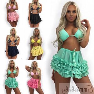 Kadın Mayo Lady Bikini Örtüsü Sheer Beach Mini Sargı Etek Sarong Pareo Coverups 230608