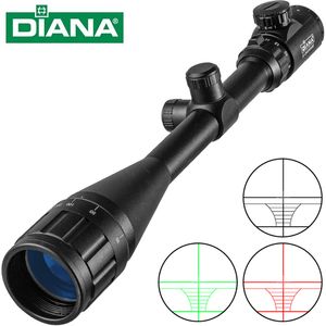 Diana 6-24x50 AOE Тактика винтовки прицел зеленый красная точка легкие снайперские снайперов