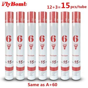 Badminton Shuttlecocks 7Tubes105pcs Hız 7479 A60 Shuttlecock FB6 Kaz Tüyü Uçan Dayanıklı Kuşlar L7000K04 230608