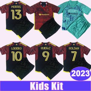 2023 Seattle Sounders FC Kids Kit Futbol Formaları ROLDAN RUIDIAZ LODEIRO MONTERO MORRIS Home Special Edition Futbol Forması Kısa Kollu Üniformalar