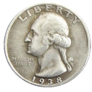 US 1938 P/S Washington Quarter Dollars Silver Plated Copy Coin