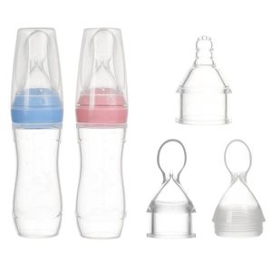 Cups Dishes Utensils Squeezing Feeding Bottle Silicone born Baby Training Rice Spoon Infant Cereal Food Supplement Feeder Safe Tableware Tools 230608