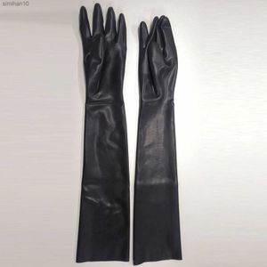 Сексуальные латексные перчатки черные длинные резиновые плавные перчатки панк -секс -игрушки косплей для женщин мужчина для взрослых игр экстрарический аксессуар Cos L230518
