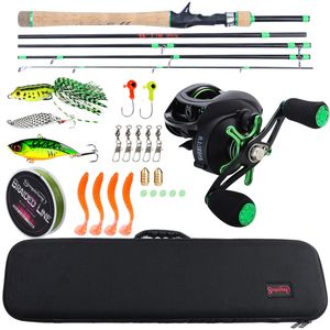 Çubuk Reel Combo Sougayilang 8.1 1 Yüksek Hızlı Yem Full Kit 1.8 2.4m Karbon Fiber Dökme Seti Balıkçılık Hattı Cazibeleri Kancalar 230609