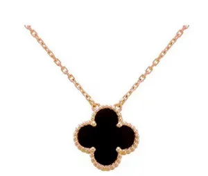 00 SW4 designer Pendant Necklaces for women Elegant 4 Four Leaf Clover locket Necklace Highly Quality Choker chains Designer Jewelry 18K Plated gold girls Gift