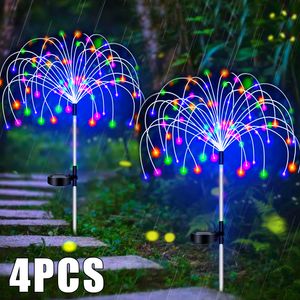 Garden Decorations Solar LED Firework Fairy Lights Outdoor Waterproof Decoration Lawn Pathway Lamp 230609