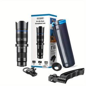 Apexel20-40x HD Профессиональный телеобъектив для мобильного телефона Zoom Monocular Telecope Mobile Lens+Self-Teprait