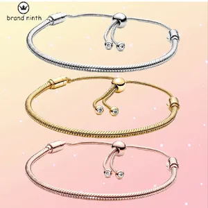 925 Silver for Pandora Charms Jewelry Beads Beads Pendant Diy Slider Slider Chain Браслет для женских модных украшений подарки