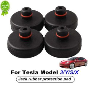 Новый 4pcs Car Gack Rubber Pad Adanpter Adapter Adapter Hack Tray Support Block Tool для аксессуаров Tesla Model 3 / Y / S / X