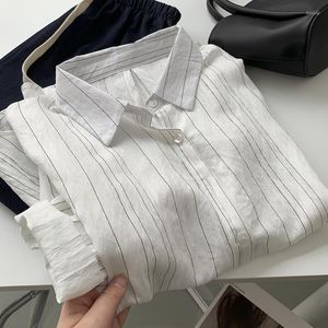 Kadın bluzları gömlek anlamsız şerit capelet snazzy blusa mujer moda 2023 Camisas zarif ve genç kadın