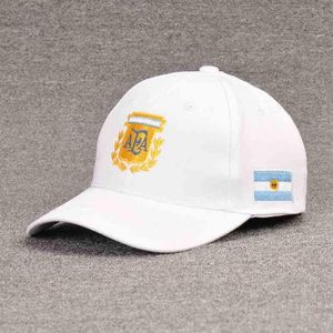 Dünya Kupası Futbol Kapağı Arjantinli Caps Beyzbol Kapağı Erkeklerin Nefes Alabası Şapka Bayanlar Moda Net İnce Pamuk Hızlı Kurutucu Güneş Hat202281