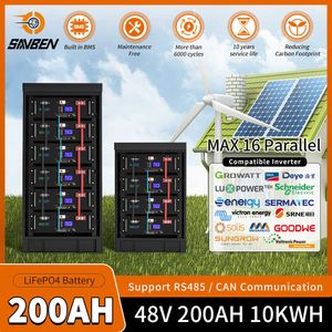 48V 200AH 100AH ​​10KW LIFEPO4 Pil Paketi 51.2V 50AH 5KW CAN/RS485 Dahili BMS Güneş Kapalı/Ev için Izgara İnvertör