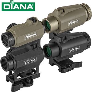 Avcılık 1x22 Gerçek Ateşli Silahlar İçin Kırmızı Dot Kapsamı .223 5.56 Airsoft Reflex Colimator Sight 3x büyüteç holografik kauçuk kapağı