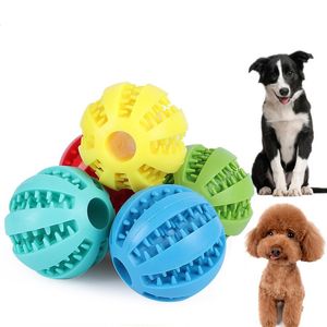 Köpek Tedavi Oyuncak Topu Komik Etkileşimli Elastikiyet Pet Pet Chew Oyuncak Köpekler Diş Temiz Topları Gıda Ekstra Titreyen Kauçuk 5cm