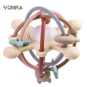 Çıngıraklar cep telefonları çıngırak duyusal teether yatak çan silikon montessori top doğumlu bebek oyuncakları çocuk çocukları hediye geliştirme oyunları 0 12 ay 230612