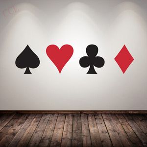 Poker Decal Pro Kartları Kaçak Kulüp Kalp Elmas Duvar Sticker Oyun Oyun Odası Gece Bodrum Casino Bayi Anlaşması Bet King