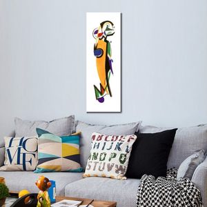 Абстрактная музыка животных Canvas Art Yellow Penguin живопись ручной работы музыкального декора для пианино