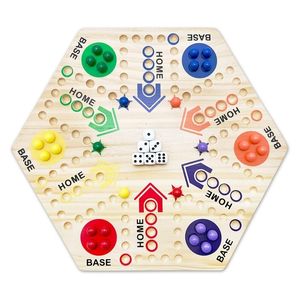 Шахматные игры Деревянный настольный обострение, набор игр с 6 кубиками, интерактивная классическая семья для взрослых в помещении 230612