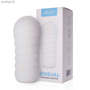 YEAIN Flesh Com Bola Massageador Vagina Real Pussy Sex Masturbation Adult Toys Masturbator Cup For Men Silicone Product L230518