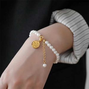 Charme Armbänder Neue Chinesische Stil Glück Buchstaben Tag Perle Armband Für Frauen High Fashion Weibliche Luxus Hochzeit Schmuck Damen Hand zubehör Z0612