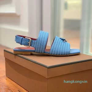 Tasarımcılar Yaz Slipper Lady Women Sandals Süet Orijin Deri Peep Toe Yürüyüş Sandalları Lüks Tasarımcılar Slingback Bayan Ayakkabı Plaj Sandalias