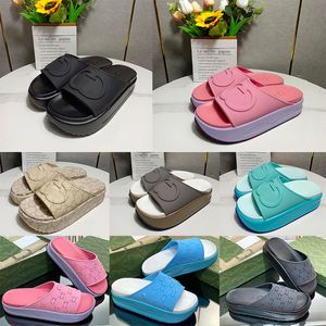 Designer Sandal Women Men Rubber Leather Slide Sandal Dress Shoe Wedges Sandal Beach Slippers Luxury Summer Platform Size 35-44