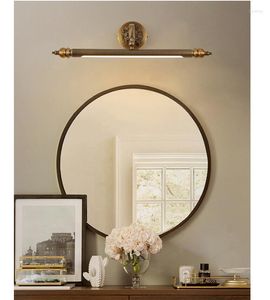 Duvar lambası 51cm/61cm/71cm banyo aynası su geçirmez retro bronz dolap vanity ışıkları LED ışık