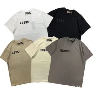 2023NEW 3D Mektup Tişört Ess Moda Tasarımcısı Erkek ve Kadın Çift Gömlek% 100 Pamuk Sıcak Eritme AB Boyut Sokak Giyim Toptan Fiyatı