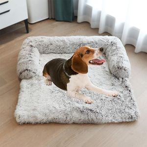 Mats Pet Dog Bed Sofa For Dog Pet Calming Bed Warm Nest Washable Soft Furniture Protector Mat Cat Blanket Large Dogs Sofa Bed Pink