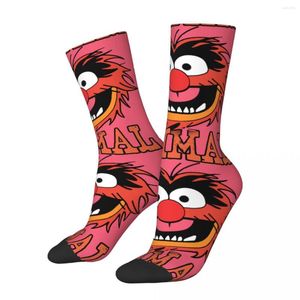 Meias masculinas Hip Hop Vintage RETRO ANIMAL Crazy Men's Compression Unissex Trendy Toys Harajuku Pattern Estampado Engraçado Novidade Crew Meia