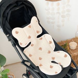 Mats Baby Stroller Liner Breathable Soft Cotton born Car Seat Cushion Pad Infant Pushchair Mattress Mat Kid Pram Accessories 230613