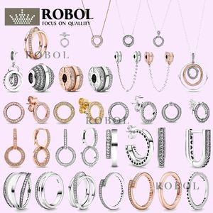 925 Pandora Boncuklar Cazibesi ve Moda Bayan Takı Yüzük Kolye Kolye Serisi için Mücevher Yapımı İçin Gümüş Takımlar