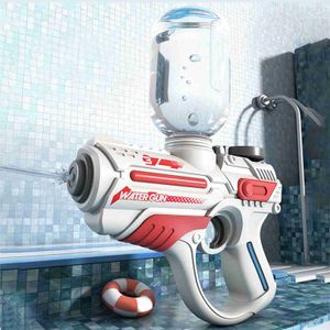 Sand Play Water Fun Gun Electric Shooting Toys High-Tech Automatic Guns Large Capacity Boys Kids Beach Outdoor Toy Gift R230613