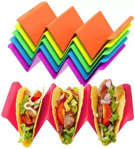 Renkli Taco Tutucular Premium Büyük Tacos Tepsisi Plakaları Her PP Sağlık Malzemesi Çok Sert ve Sağlam Bulaşık Makinesi Mikrodalga Güvenli JN13