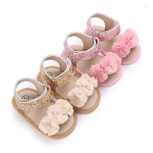 İlk Yürüyüşçüler 0-12 ay bebek kız ayakkabıları Yumuşak taban çiçek bebek yürüyüş yürümeye başlayan çocuk bling yaz 1 yıl