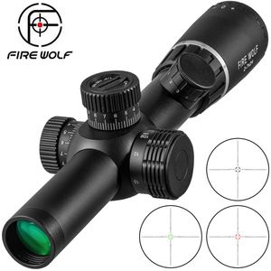 Fire Wolf 2-7x24 Yeni Tüfekler Tüfek Kapsamı Av Kapsamı W/ Mounts Tüfek Kapsamı Airsoft Keskin Nişancı Tüfek Montajları