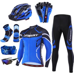 Bisiklet Jersey Setleri Yüksek Kaliteli Pro Bisiklet Jersey Uzun Kollu Set Erkek Bisiklet Giysileri MTB Döngüsü Wear 3D Yastıklı Nefes Alabilir Spor Giyim Tam Kitler 230612