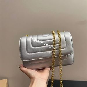 Bolsa de grife Moda Feminina Bolsa de Couro Genuíno Bolsa de Ombro Cadeia Esculpida U Padrão Meninas Bolsas Mensageiro de Luxo Bolsas Femininas Bolsas Transversais