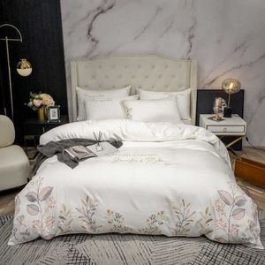 Постилочные наборы 1000 TC Cotton Luxury Beding Set Set Case Emelcodery Peed Cover Sets Slease Leen Isen Queen King Size Quilt Covers Z0612