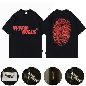 WHOOSIS Herren-T-Shirts, Herren-Shirts, Designer-T-Shirts, T-Shirts, Sommer, reine Baumwolle, bedruckt, kurze Ärmel, unbekannte Namensserie, trendige Paar-Straßenkleidung