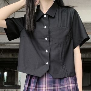 Houzhou Kawaii японская модная рубашка женщины милый хараджуку Топ Топ летний летний с коротким рукавом jk