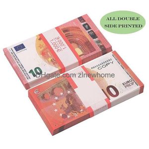Outros suprimentos para festas festivas Filme Prop Money Fake Billet Euro Ticket Brinquedo de papel engraçado Brinquedo para crianças Presentes de Natal Jogo Dn4