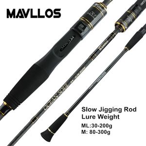 Boat Fishing Rods Mavllos Fishing Jigging Rod 30-200g/80-300g Top Tip Ultralight Carbon Slow Jigging Rod for Boat fishing Tuna Kingfish 230614