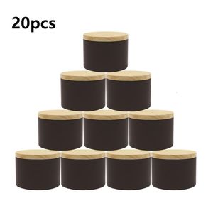 Storage Boxes Bins 20pcs 8oz Candle Tin Cans With Lid Round Tinplate DIY Aromatherapy Jars Cosmetic Face Cream Lip Balm Packaging Jar 230613