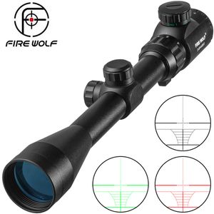 Fire Wolf 3-9x40EG Outdoor Reticle Sight Optics Sniper Deer Tactical Hunting Scope Riflescope