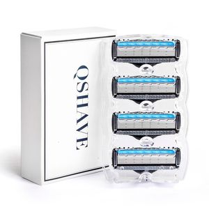 Blades Blades Qshave It Blue Series Ручной бритье бритвы Blade для мужчины Refill X5 Plus 1 Trimmer USA Top 4 Cartridges 230614