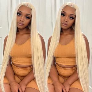 Blonde Lace Front Wig Human Hair 30 36 Inch Transparent HD Lace Frontal Wigs For Black Women Straight Brazilian