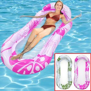 Inflatable Floats Tubes Foldable Floating Water Hammock Float Lounger Inflatable Pool mat Floating Bed Chair Swimming air mattress Pool Accessories 230613