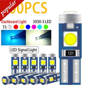 Новые оптовые 500pcs T5 CAR светодиодные лампы 3030 3SMD W3W W1.2W Светодиодный Canbus Interior Lights Индикатор нагрева