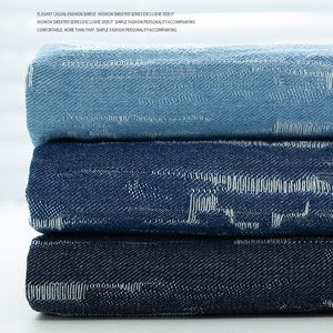Tecido puro algodão jacquard tecido denim engrossar para costurar sacola jaqueta saia calça camisa por meio metro 230613
